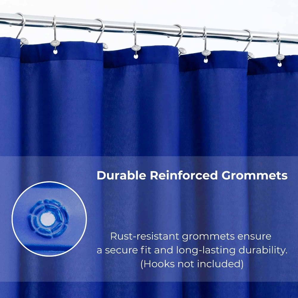 Evideco Navy Blue Extra Long Waterproof Shower Curtain Liner 71×79 Inches Shower Accessories Shower Curtains