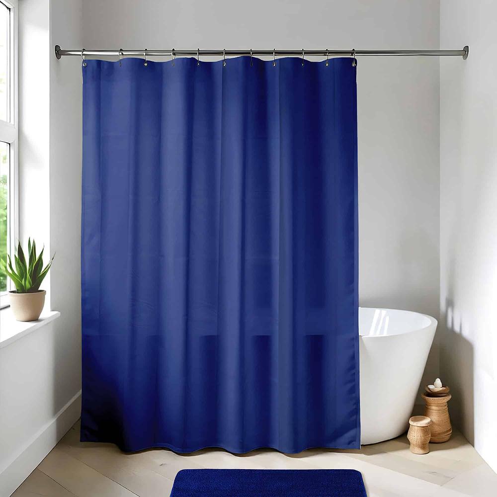 evideco Navy Blue Extra Long Waterproof Shower Curtain Liner 71×79 Inches Shower Accessories Shower Curtains