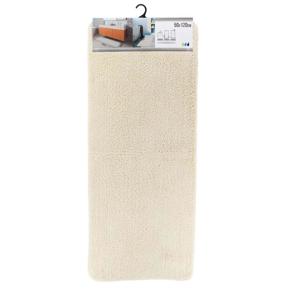 Evideco Off White Microfiber Polyester Double Sink Bath Mat Runner – 48″L X 20″W Bathroom Mats & Rugs Bath Mat Runners
