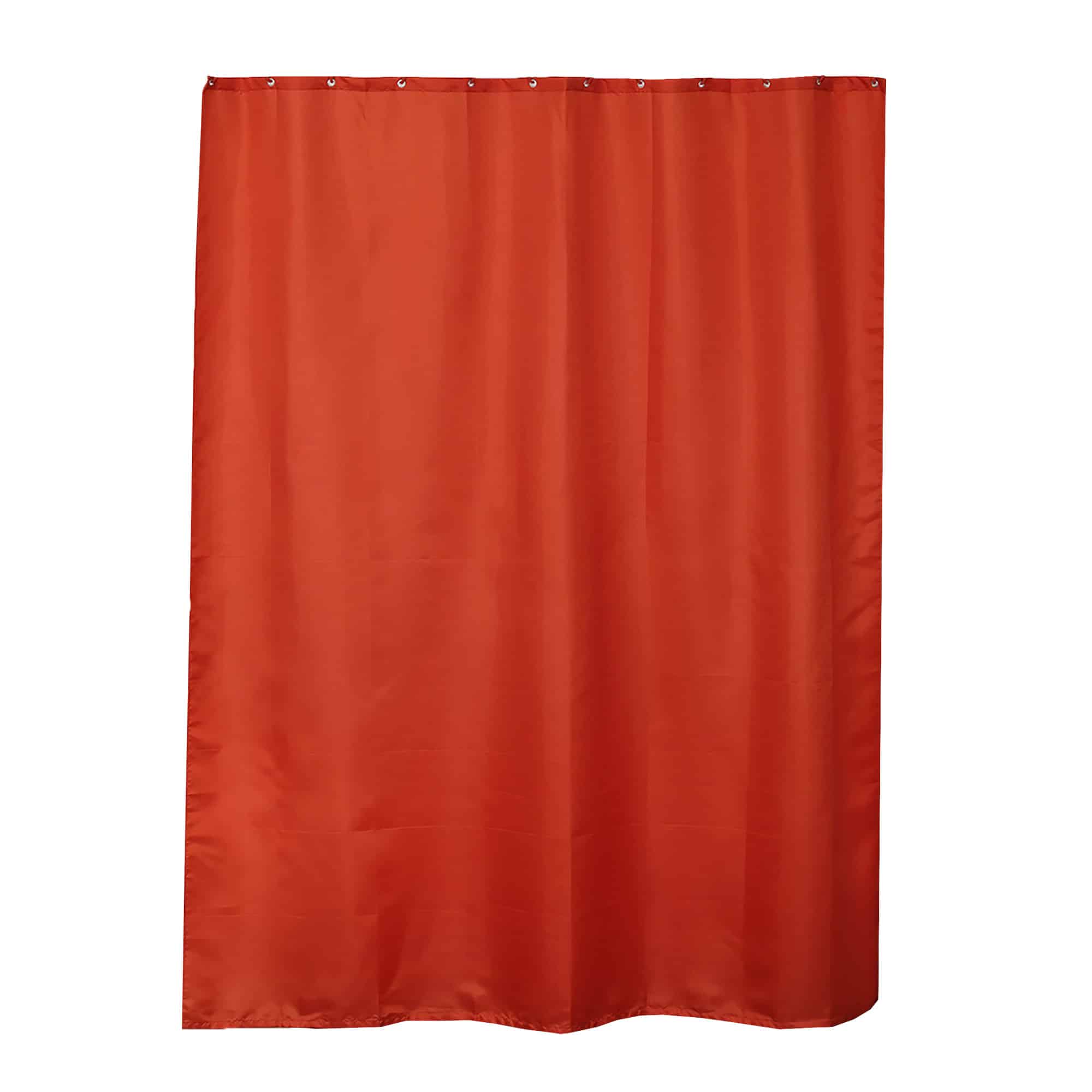 Evideco Orange Extra Long Shower Curtain Polyester 12 Rings 79″L X 71″W Shower Accessories Shower Curtains