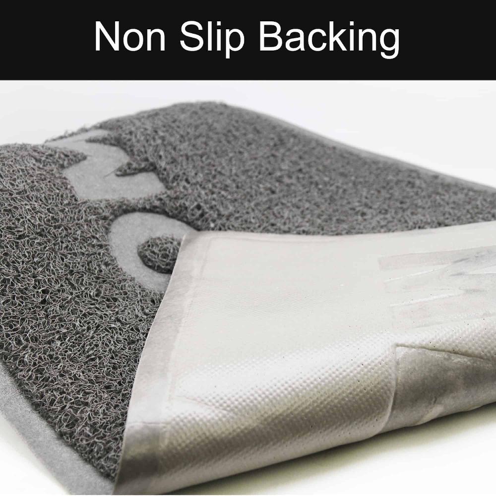 Evideco Outdoor Door Mat Bienvenue PVC 24”x16” Grey Home Accessories Door Mats