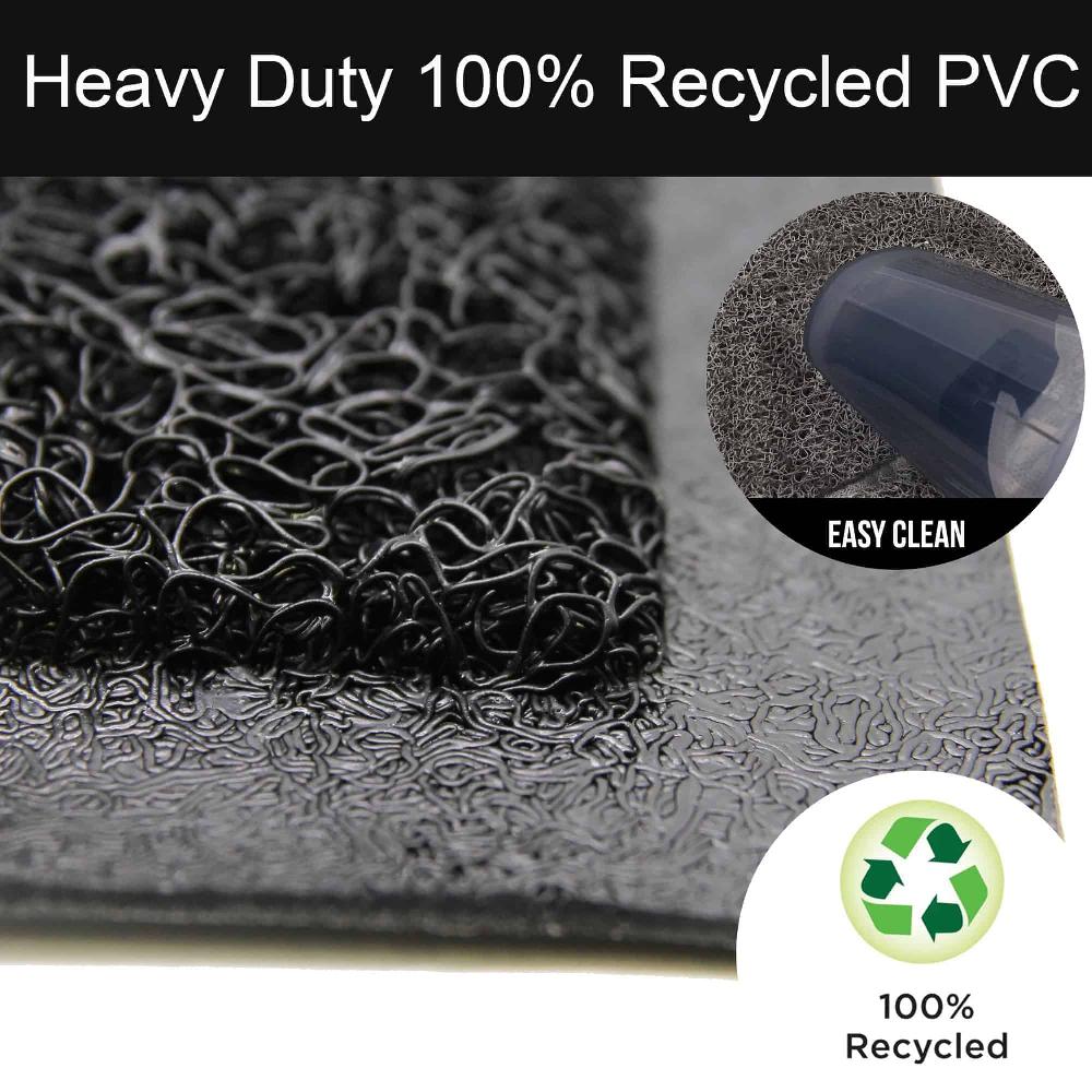 Evideco Outdoor Door Mat Home PVC 24”x16” Black Home Accessories Door Mats