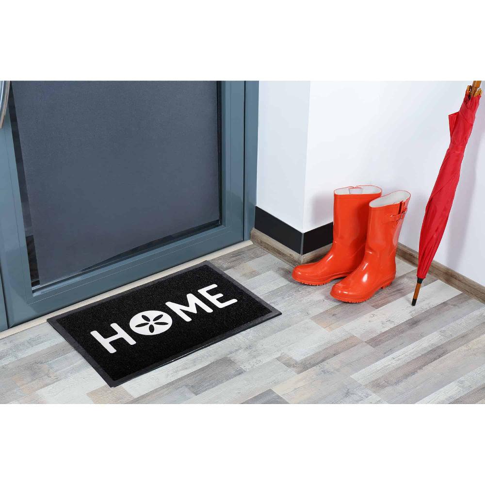 evideco Outdoor Door Mat Home PVC 24”x16” Black Home Accessories Door Mats