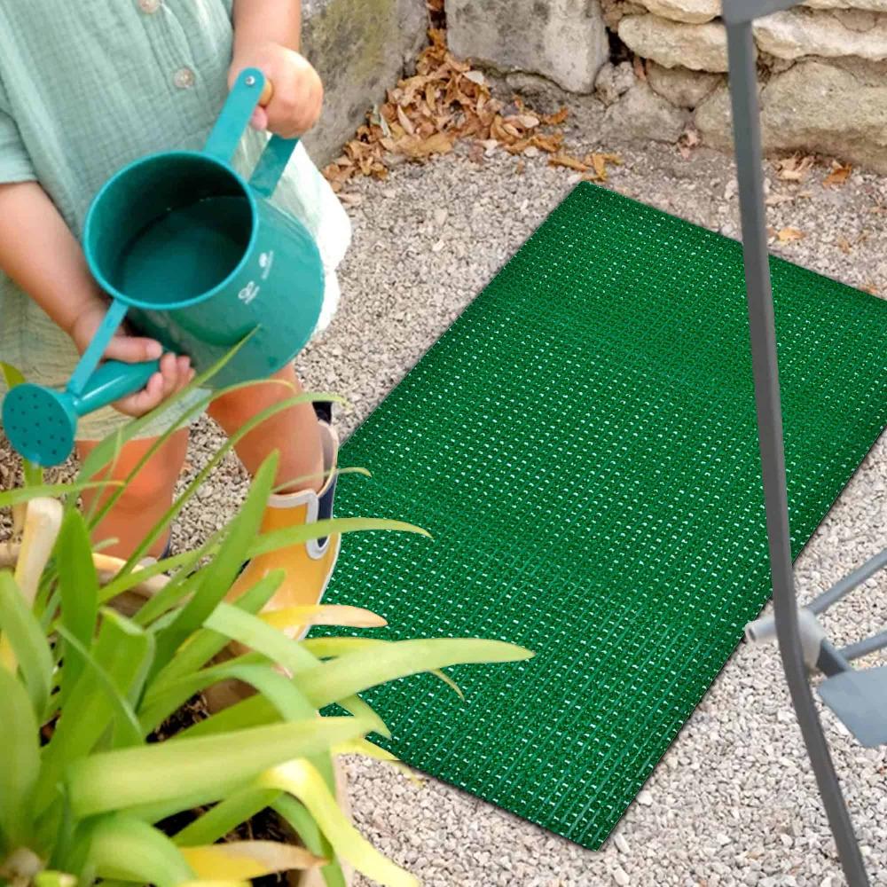 Evideco Outdoor Front Door Mat Pixie Artificial Grass Rug 24×16 Green Home Accessories Door Mats Outdoor