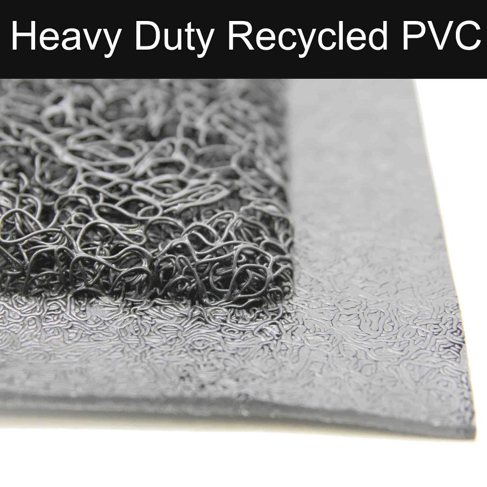 Evideco Outdoor Runner Mat Scraper Front Door Mat PVC Non-Slip Backing 48″x18″ Grey Home Accessories Door Mats Outdoor