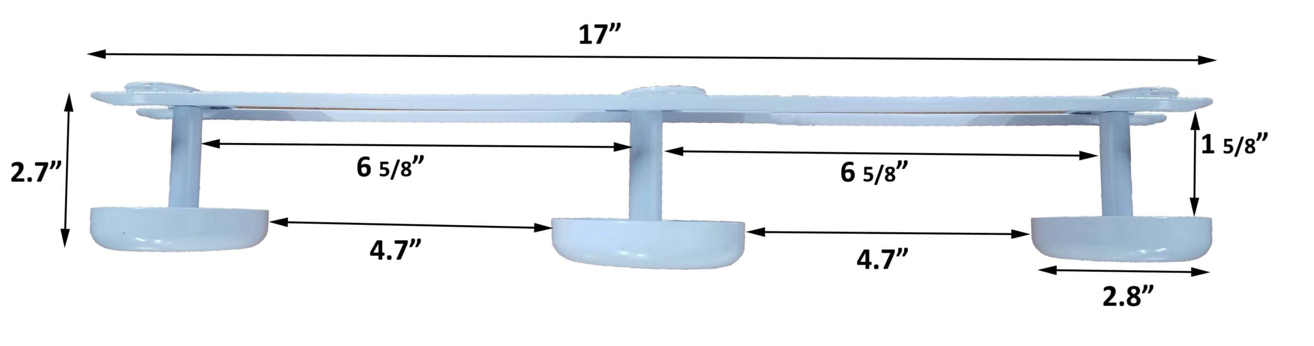 Evideco Over The Door Coat And Hat 3 Hooks BIG BALLS Rail-Rack White Bathroom Storage & Furniture Hooks & Rails Hooks And Rails Wall Mount