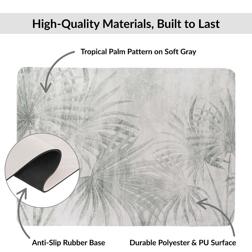 Evideco Palm Breeze 3-Piece Bath Mat Set – Includes Standard Runner And Contour Bathroom Mats & Rugs Bath Rugs