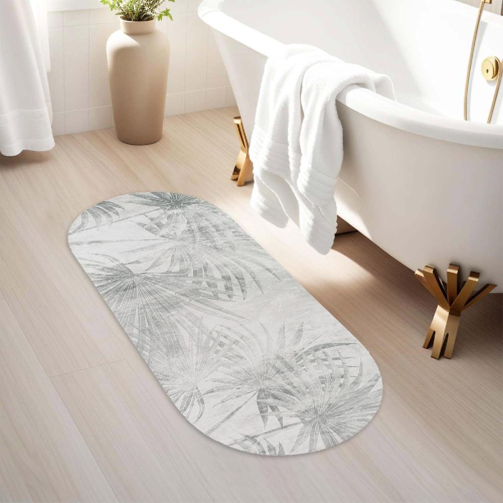 evideco Palm Breeze Runner Bath Mat 40×18 – Ultra Absorbent Quick Dry Rug with Anti-Slip Rubber Backing Bathroom Mats & Rugs Bath Mat Runners