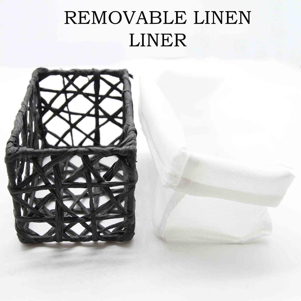 Evideco Paper Rope Storage Utilities Baskets Totes Set Of 4 White Bathroom Storage & Furniture Storage Baskets & Organizers