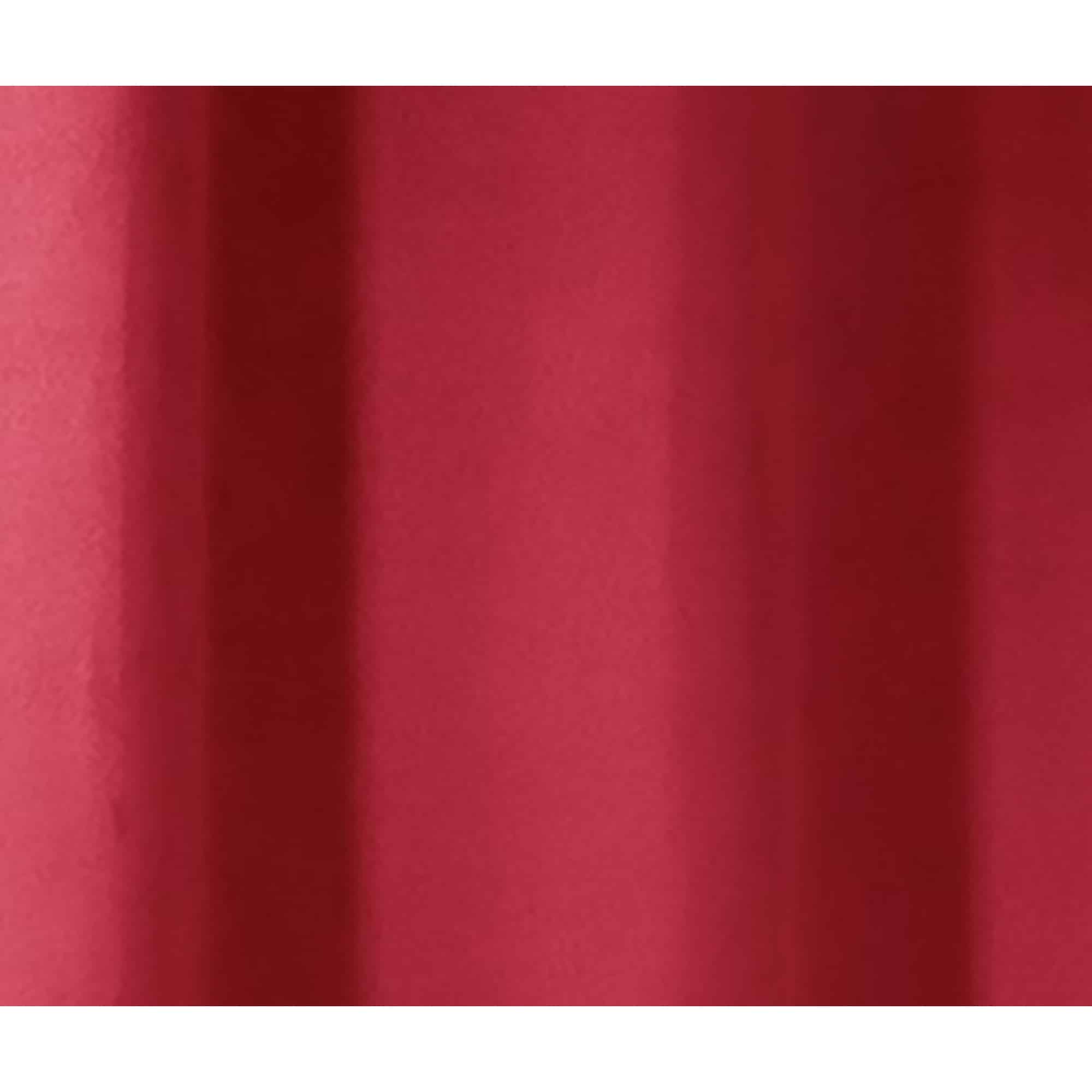 Evideco Rich Ruby Red Suede Curtain Panel – Velvet Texture Drapery For Living & Bedroom Elegance – 95×55 Inches Home Accessories Window Curtains Darkening Curtains