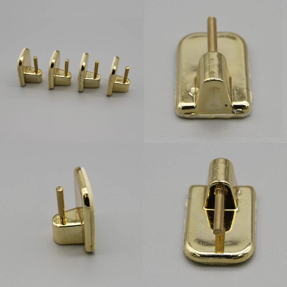 Evideco Self Adhesive Hooks Sash Rod Kitchen Curtains Set Of 4 – Gold Home Accessories Kitchen & Cafe Rods