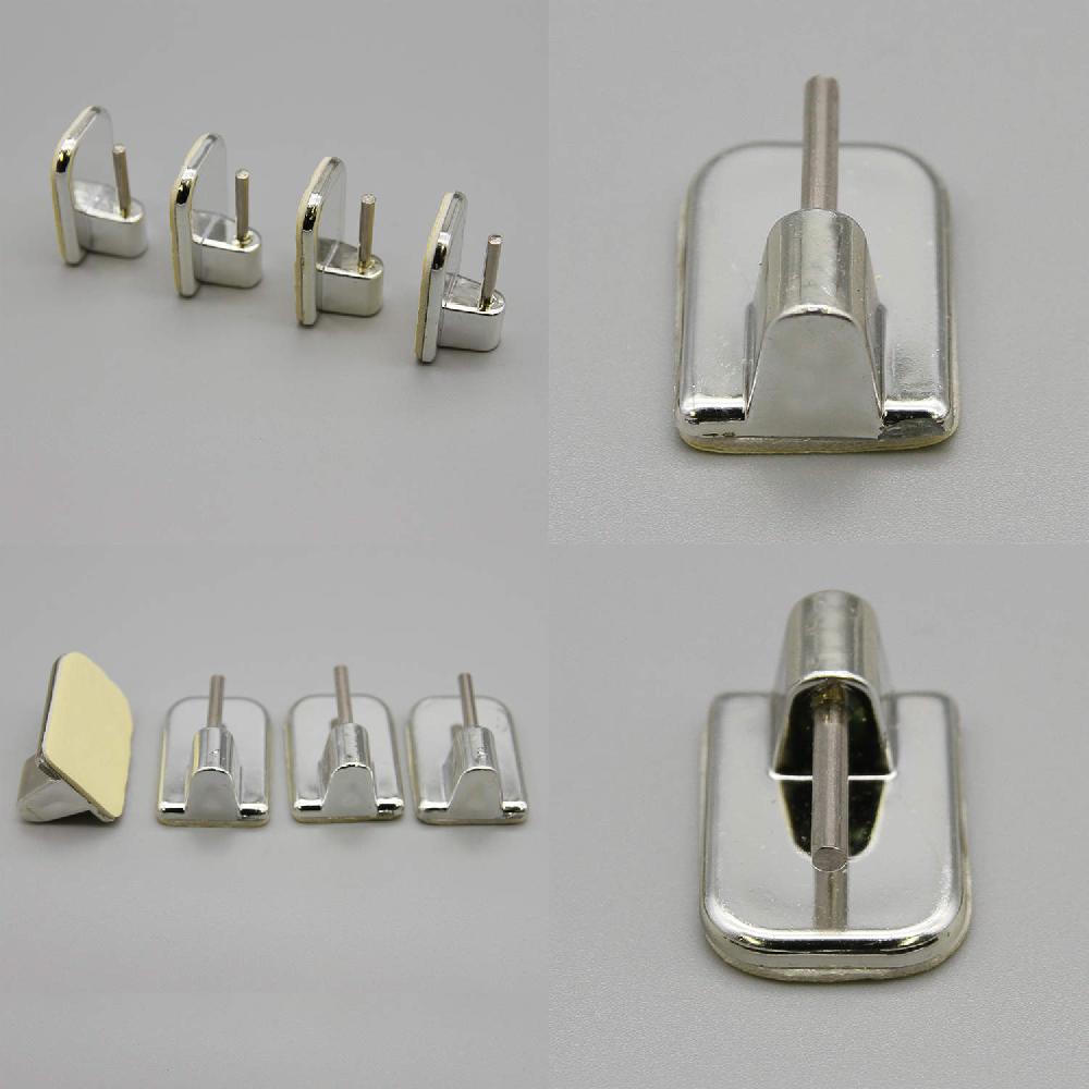 Evideco Self Adhesive Hooks Sash Rod Kitchen Curtains Set Of 4 – Silver Home Accessories Kitchen & Cafe Rods