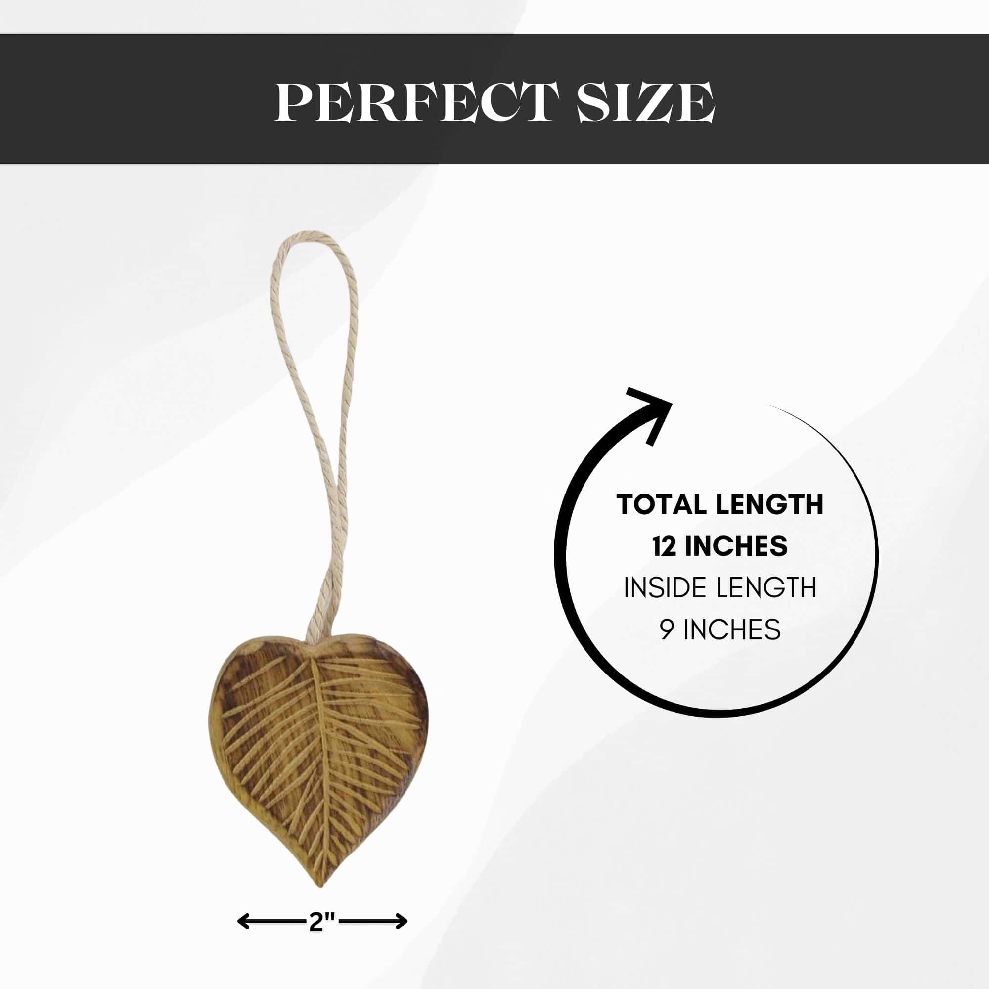 Evideco Set Of 2 Magnetic Wooden Heart Curtain Tiebacks – Easy To Use No Installation Needed – Natural Home Accessories Tie Backs & Magnets Magnetic Tie Backs Small Tie Backs For Window Sheers