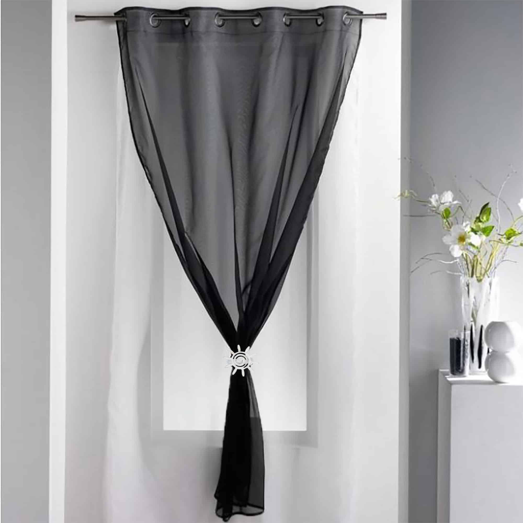 Evideco Set Of 2 Metal Curtain Tiebacks – Helios Sun Design – Elegant Decorative Clips For Drapes And Curtains – White/Gold Home Accessories Tie Backs & Magnets Curtain Clips Metal Curtain Clips