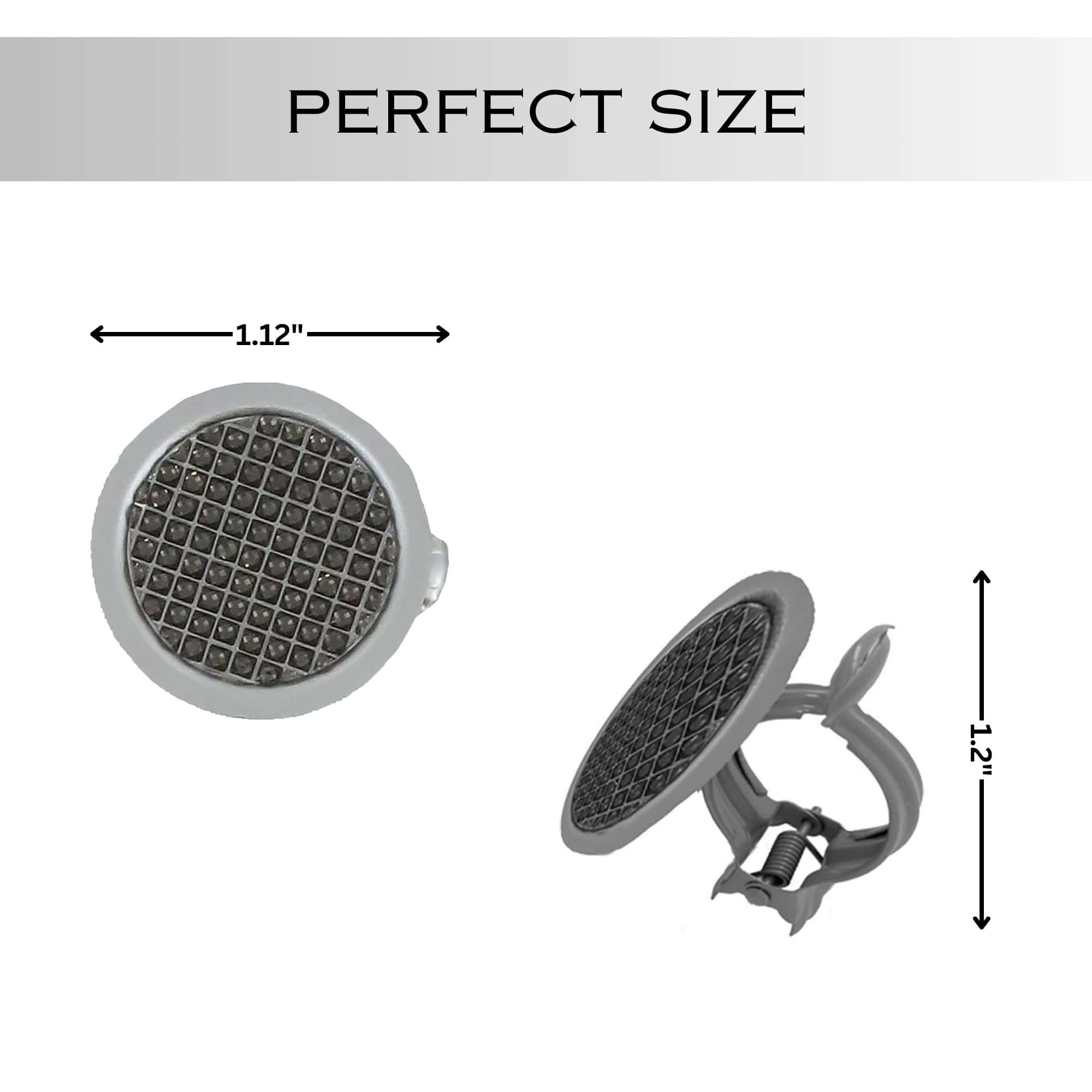 Evideco Set Of 2 Metal Curtain Tiebacks – Round Design Clip – No Installation Required – Silver Home Accessories Tie Backs & Magnets Curtain Clips Metal Curtain Clips