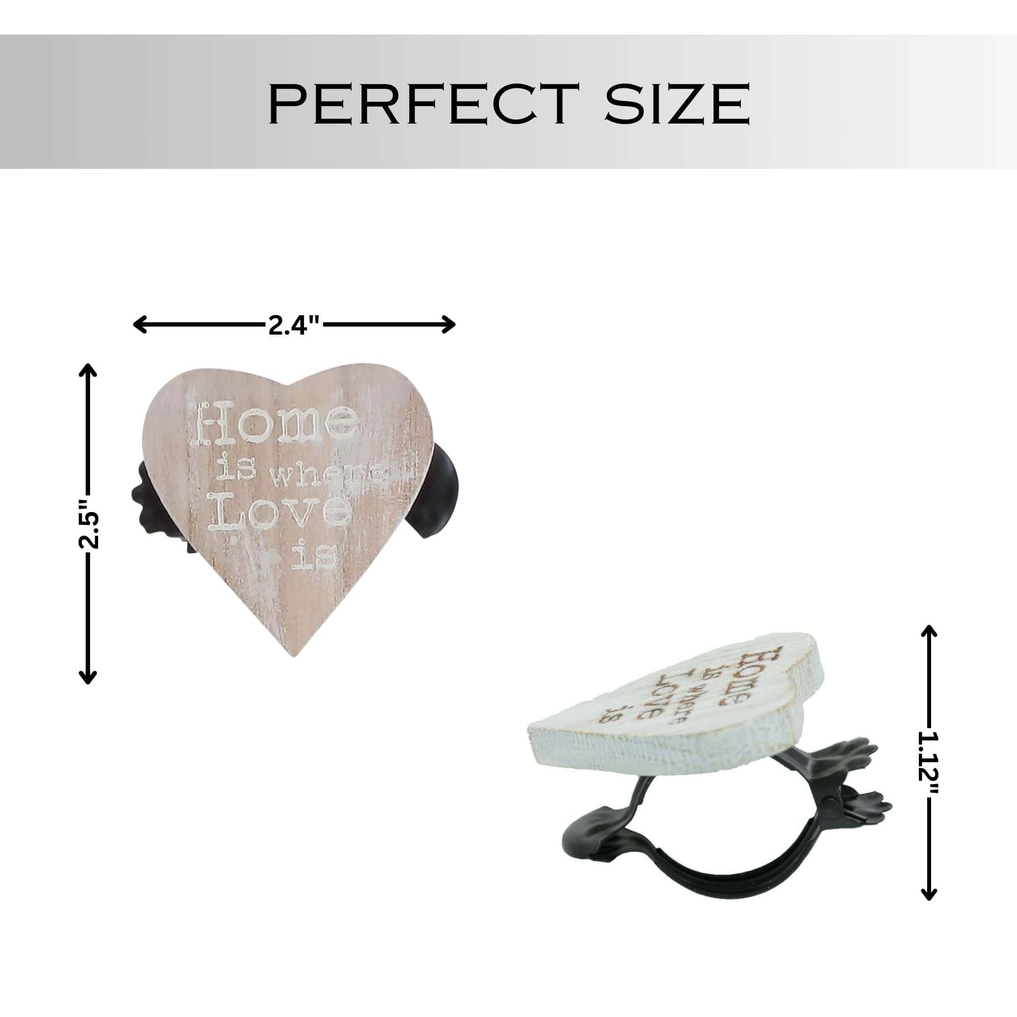 Evideco Set Of 2 Wooden Heart Curtain Tiebacks – Clip Design – Natural Home Accessories Tie Backs & Magnets Curtain Clips Wood Curtain Clips