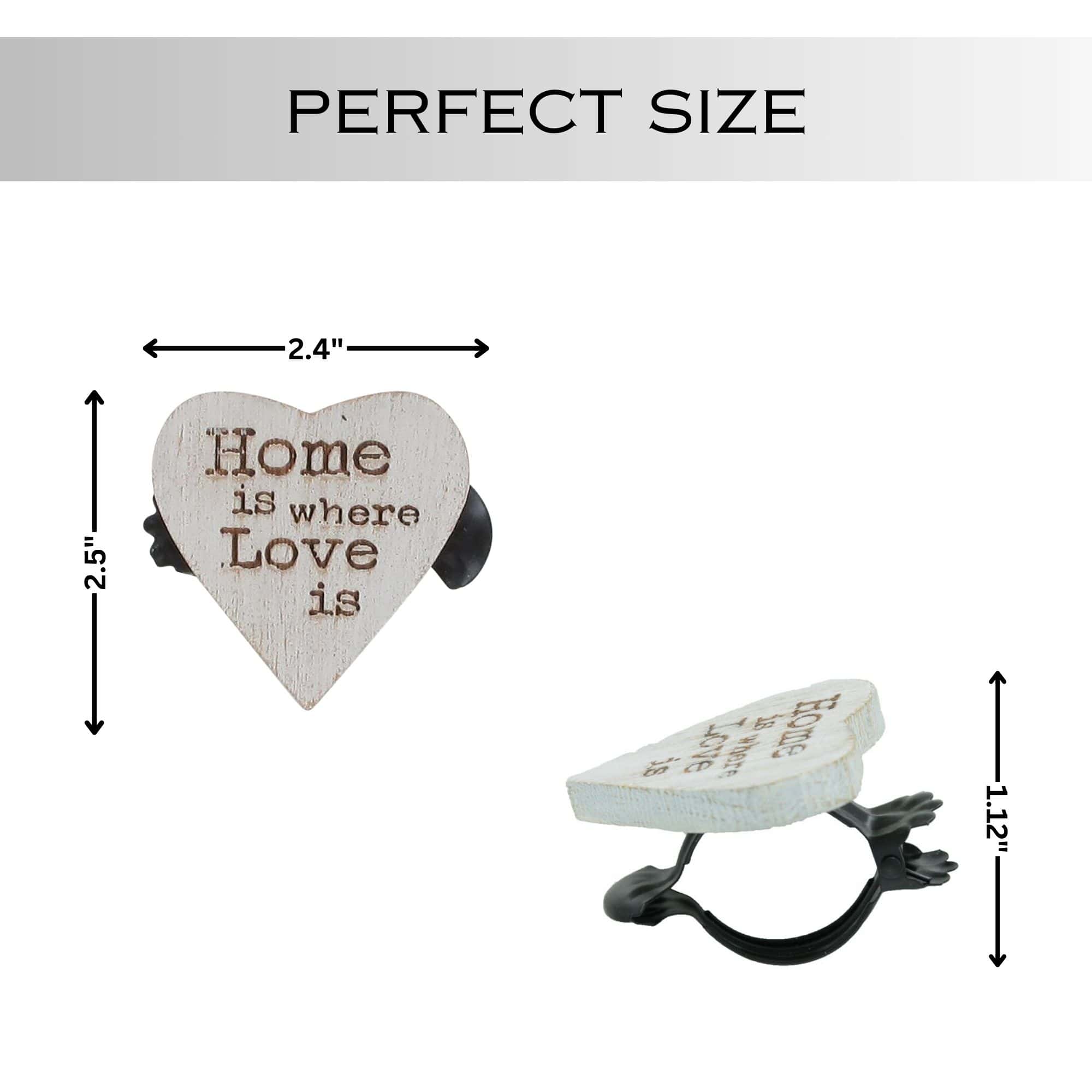 Evideco Set Of 2 Wooden Heart Curtain Tiebacks – Clip Design – White/Gold Home Accessories Tie Backs & Magnets Curtain Clips Wood Curtain Clips