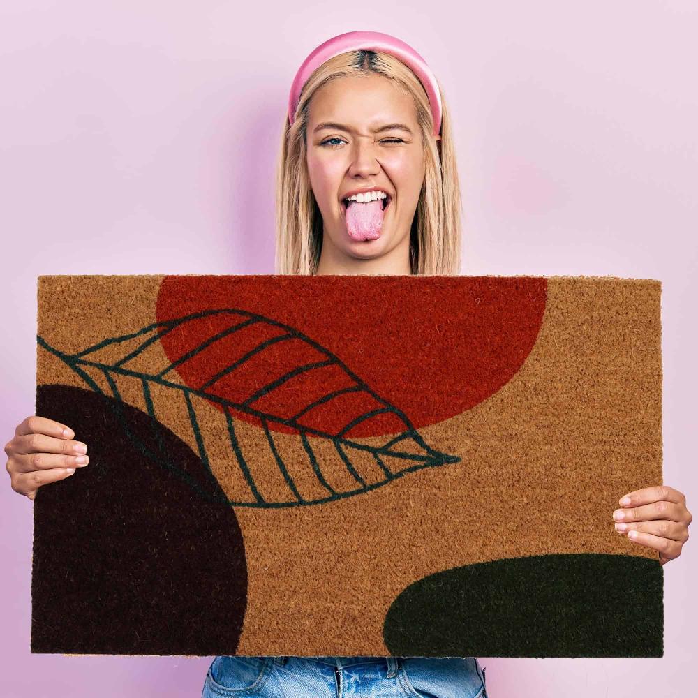 Evideco Sheltered Coconut Door Mat Printed Fall 30×18 Natural Home Accessories Door Mats