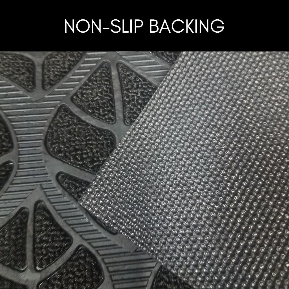 Evideco Sheltered Front Door Mat Central Park Rug 24×16 Black Home Accessories Door Mats Sheltered Door