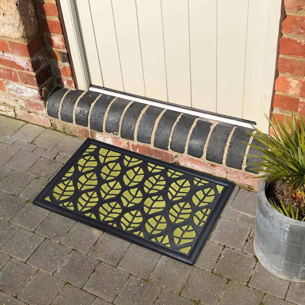evideco Sheltered Front Door Mat Central Park Rug 24×16 Green Pistachio Home Accessories Door Mats Sheltered Door