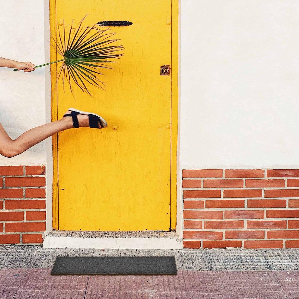 Evideco Sheltered Long Front Door Mat Coir Coco Fibers Rug 30×10 Gray Home Accessories Door Mats Sheltered Door