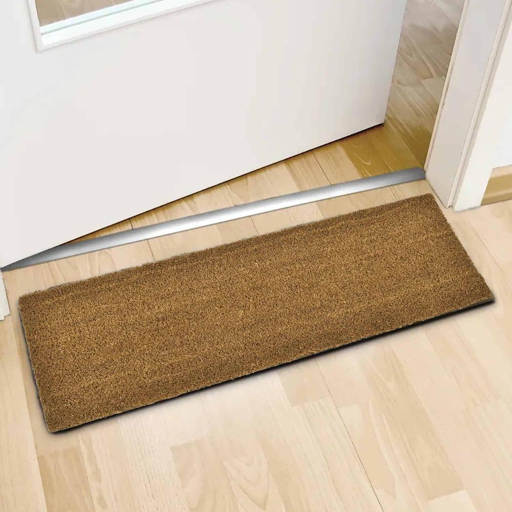 Evideco Sheltered Long Front Door Mat Coir Coco Fibers Rug 30×10 Natural Home Accessories Door Mats Sheltered Door
