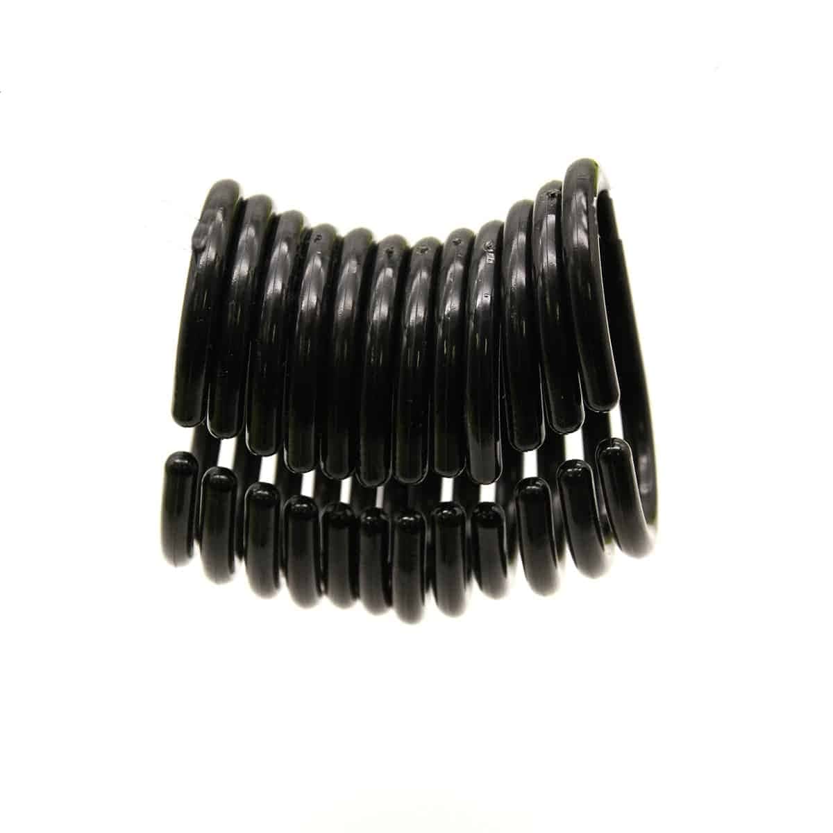 Evideco Shower Curtain Rings Plastic Hooks Solid And Clear Color Set Of 12 Solid Black Shower Accessories Shower Curtain Hook