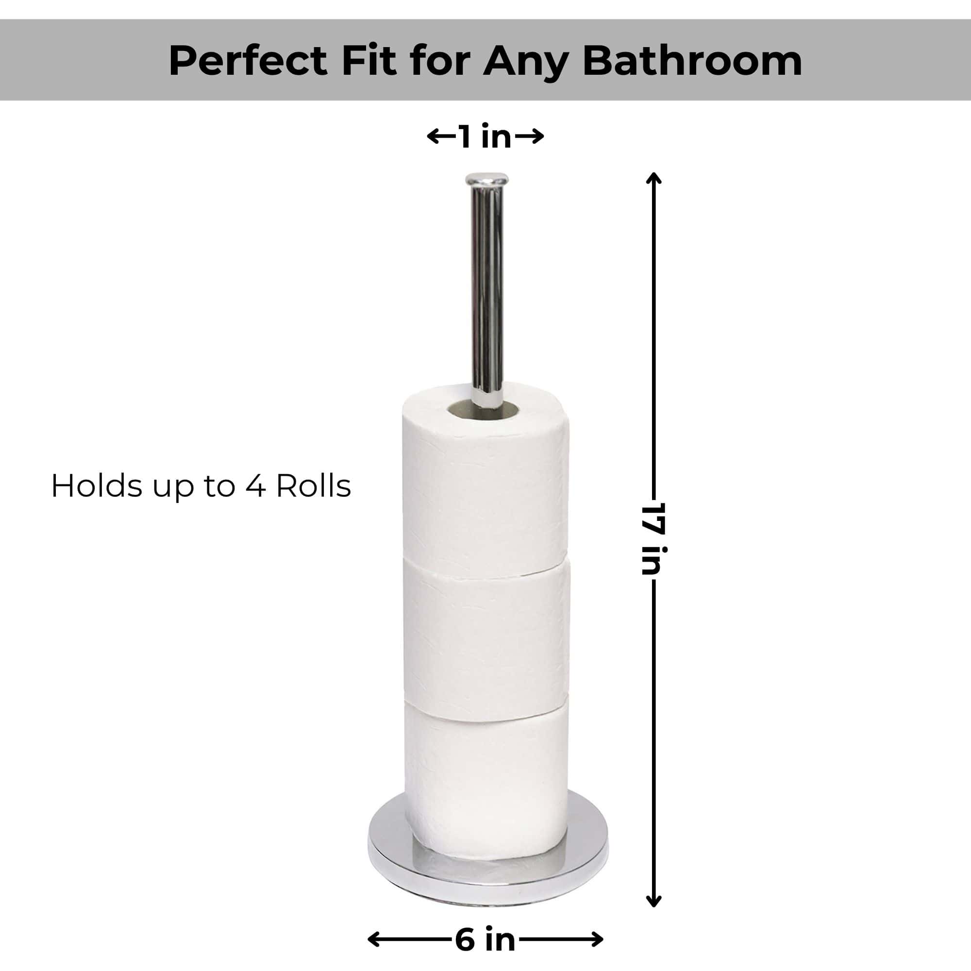 Evideco Silver Toilet Paper Holder Stand Toilet Seats & Accessories Toilet Paper Holders & Dispensers