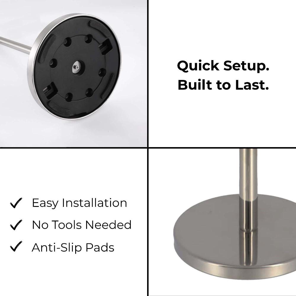 Evideco Silver Toilet Paper Holder Stand Toilet Seats & Accessories Toilet Paper Holders & Dispensers