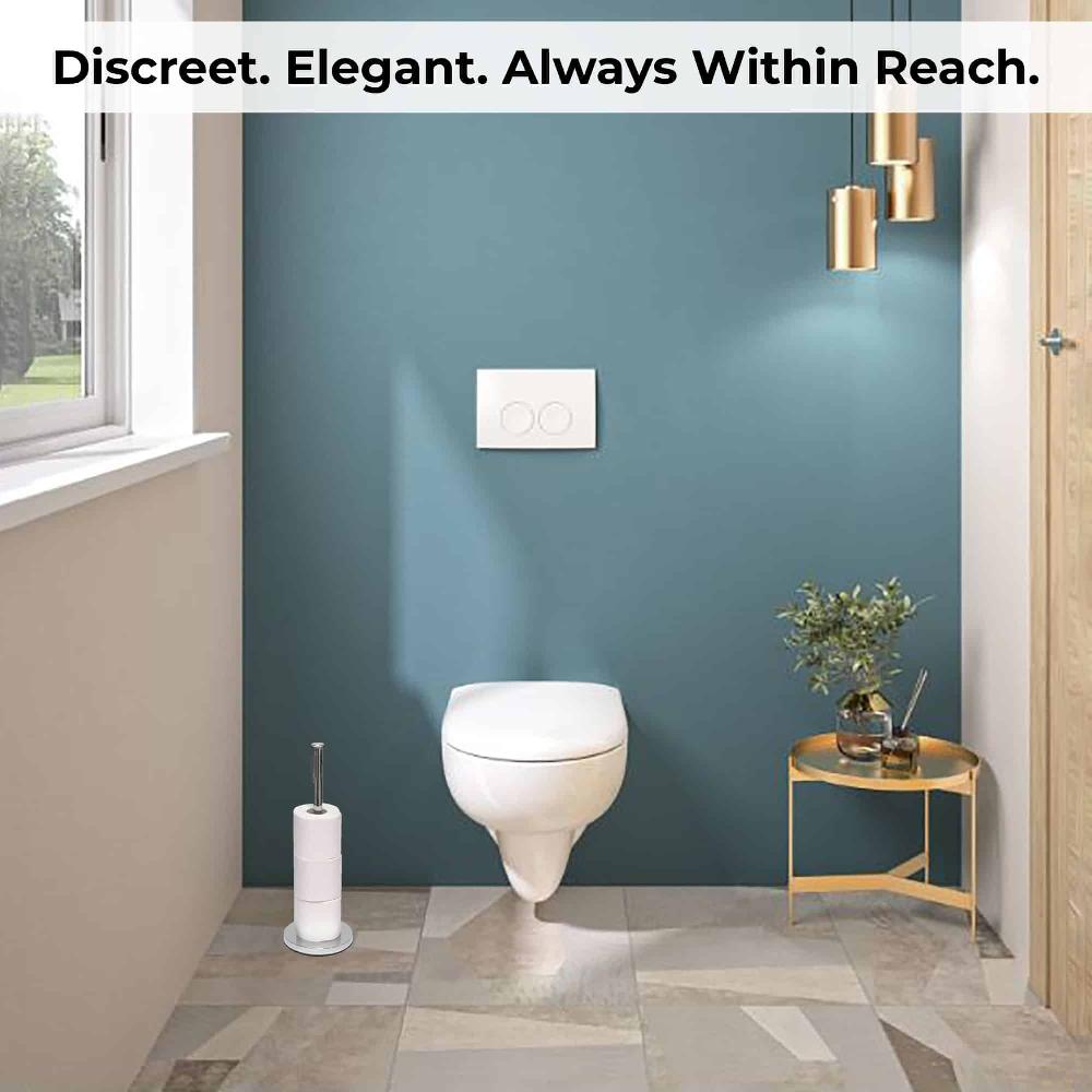 Evideco Silver Toilet Paper Holder Stand Toilet Seats & Accessories Toilet Paper Holders & Dispensers