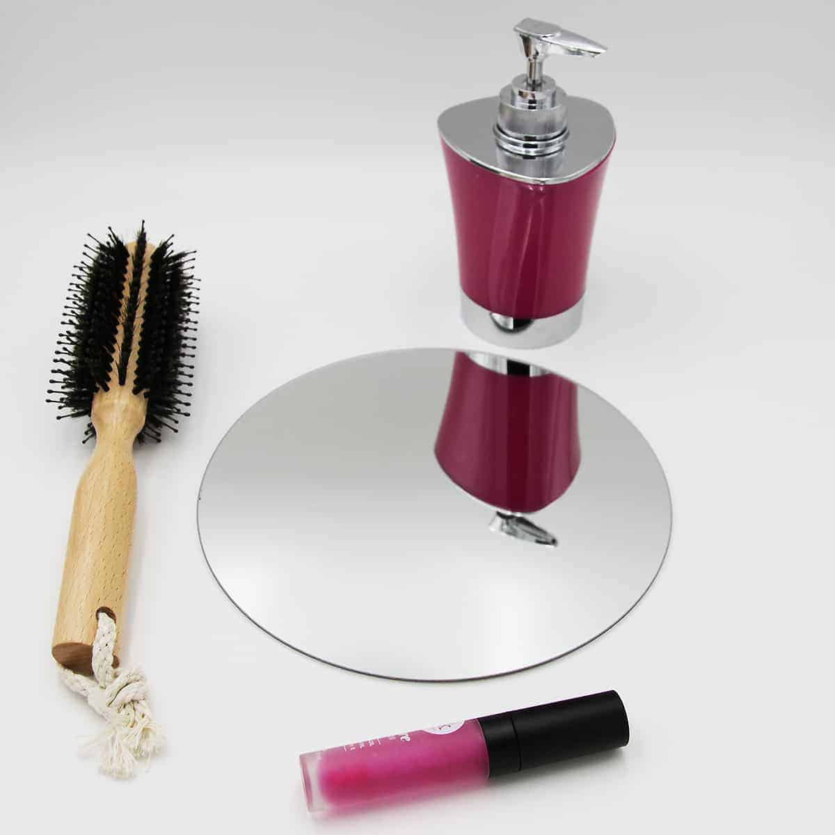 Evideco Small Decorative Wall Self Adhesive Round Shaped Mirrors – Set Of 4 Bathroom Accessories Adhesive Wall Mirrors