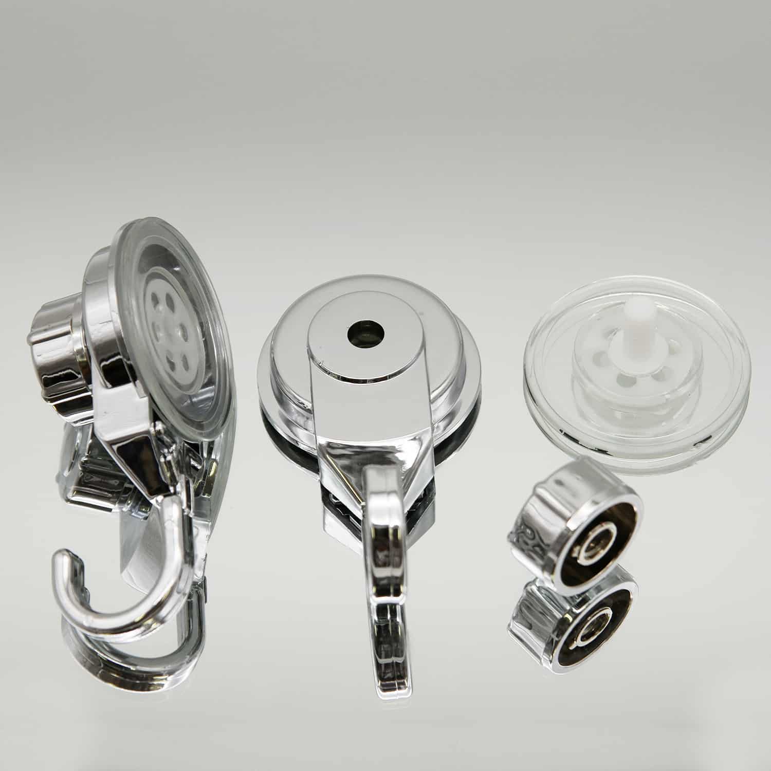 Evideco Strong Hold Vacuum Suction Cup Hooks Shower-Kitchen Walls Organizer Loofah Set Of 2 Chrome Bathroom Storage & Furniture Hooks & Rails Hooks And Rails Suction & Self-adhesive