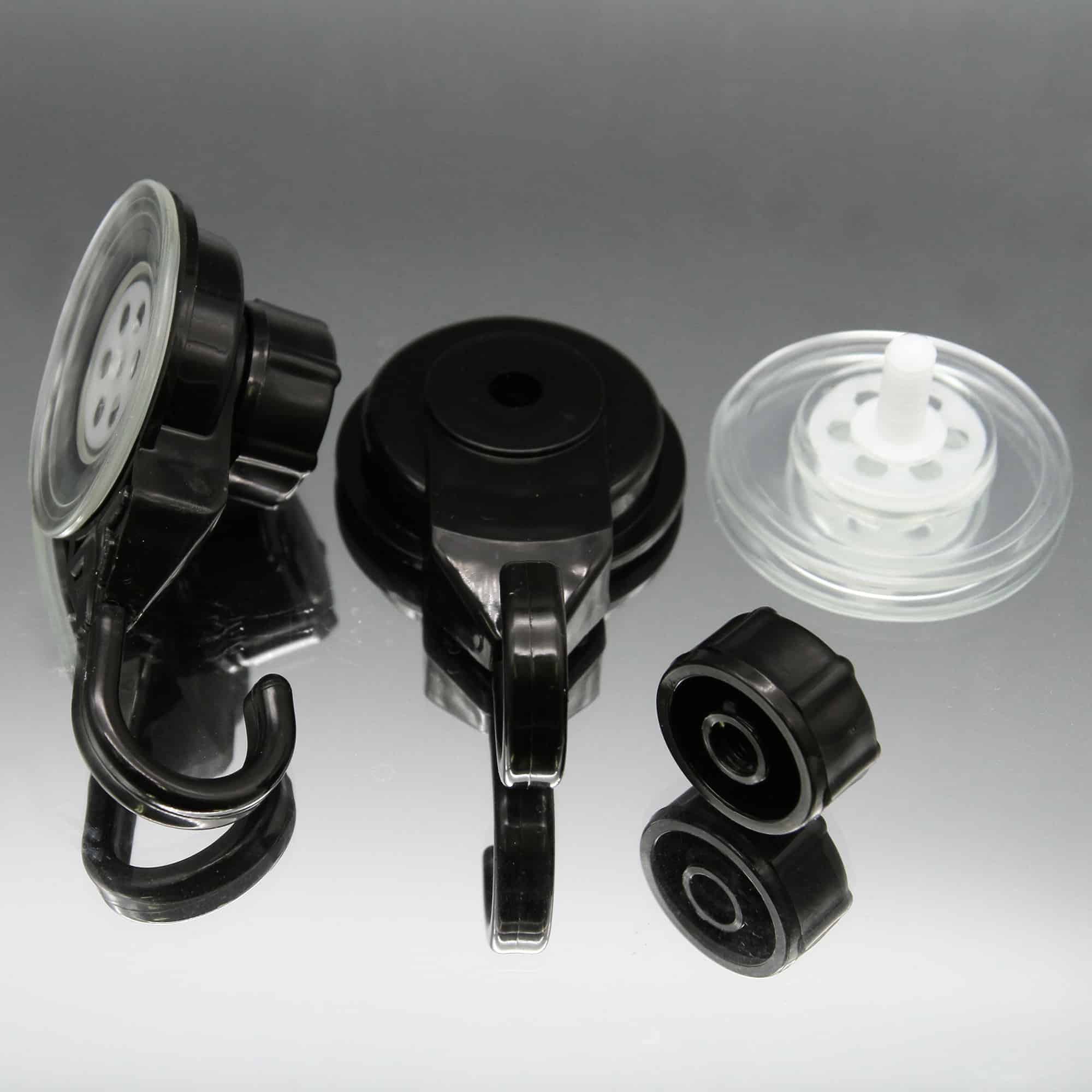 Evideco Strong Hold Vacuum Suction Cup Hooks Shower-Kitchen Walls Organizer Loofah Set Of 2 Black Bathroom Storage & Furniture Hooks & Rails Hooks And Rails Suction & Self-adhesive