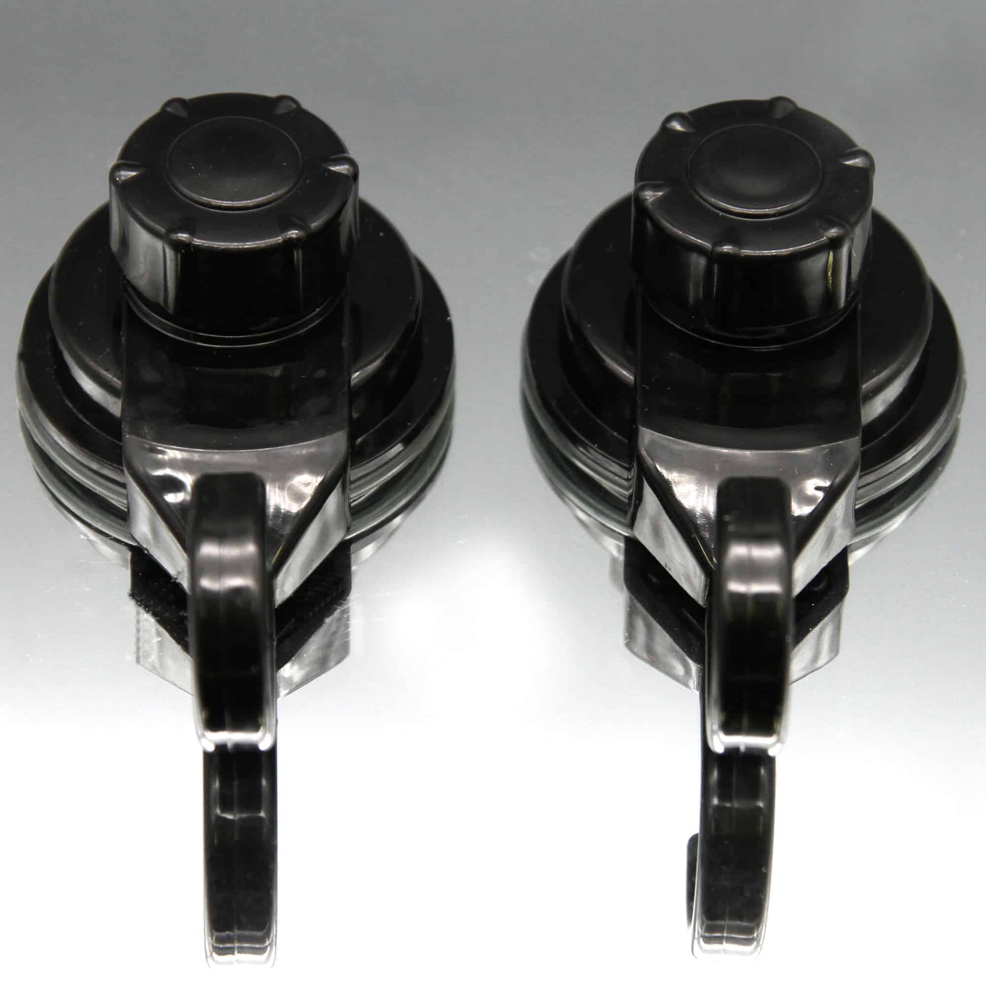 evideco Strong Hold Vacuum Suction Cup Hooks Shower-Kitchen Walls Organizer Loofah Set of 2 Black Bathroom Storage & Furniture Hooks & Rails Hooks and Rails Suction & Self-adhesive