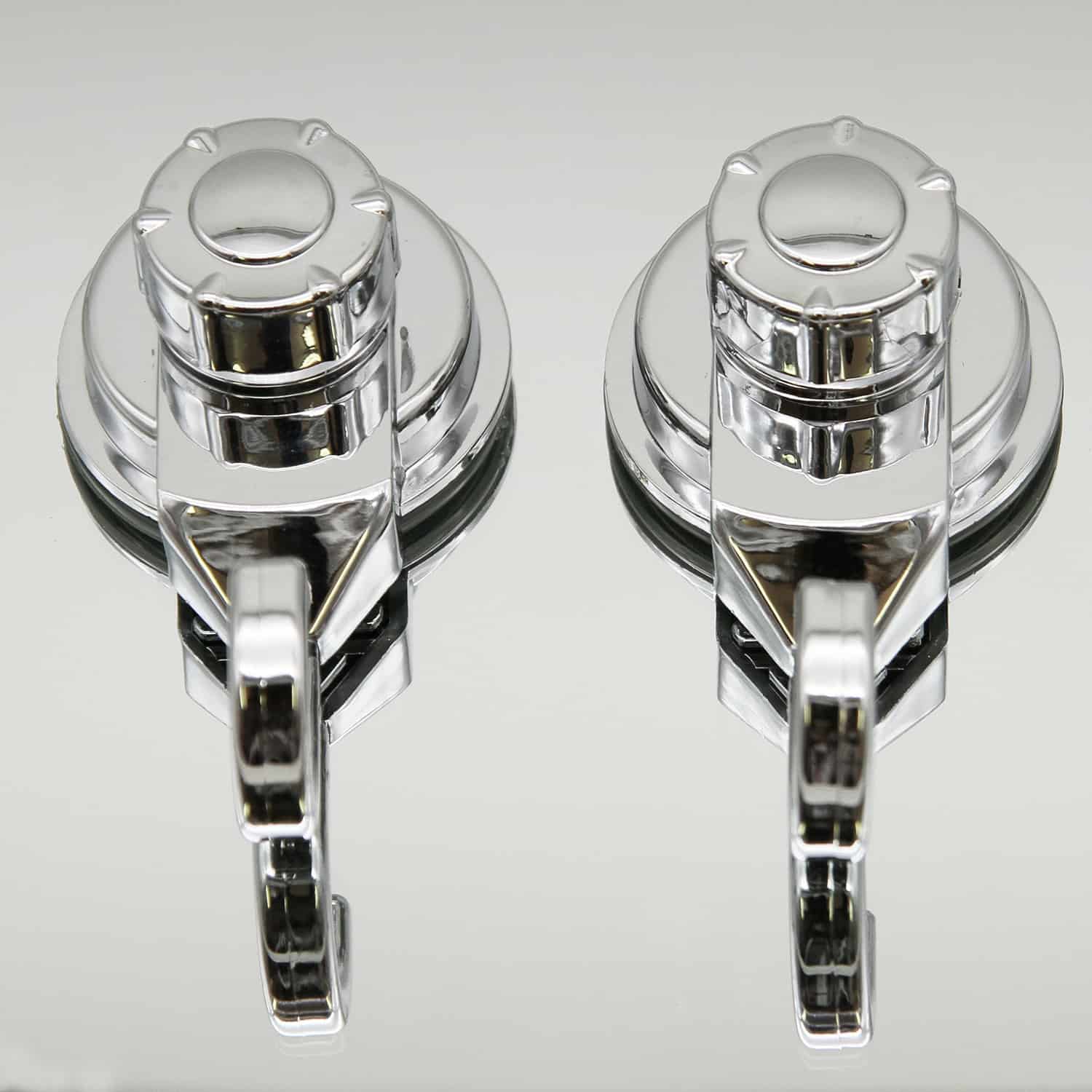 Evideco Strong Hold Vacuum Suction Cup Hooks Shower-Kitchen Walls Organizer Loofah Set Of 2 Chrome Bathroom Storage & Furniture Hooks & Rails Hooks And Rails Suction & Self-adhesive