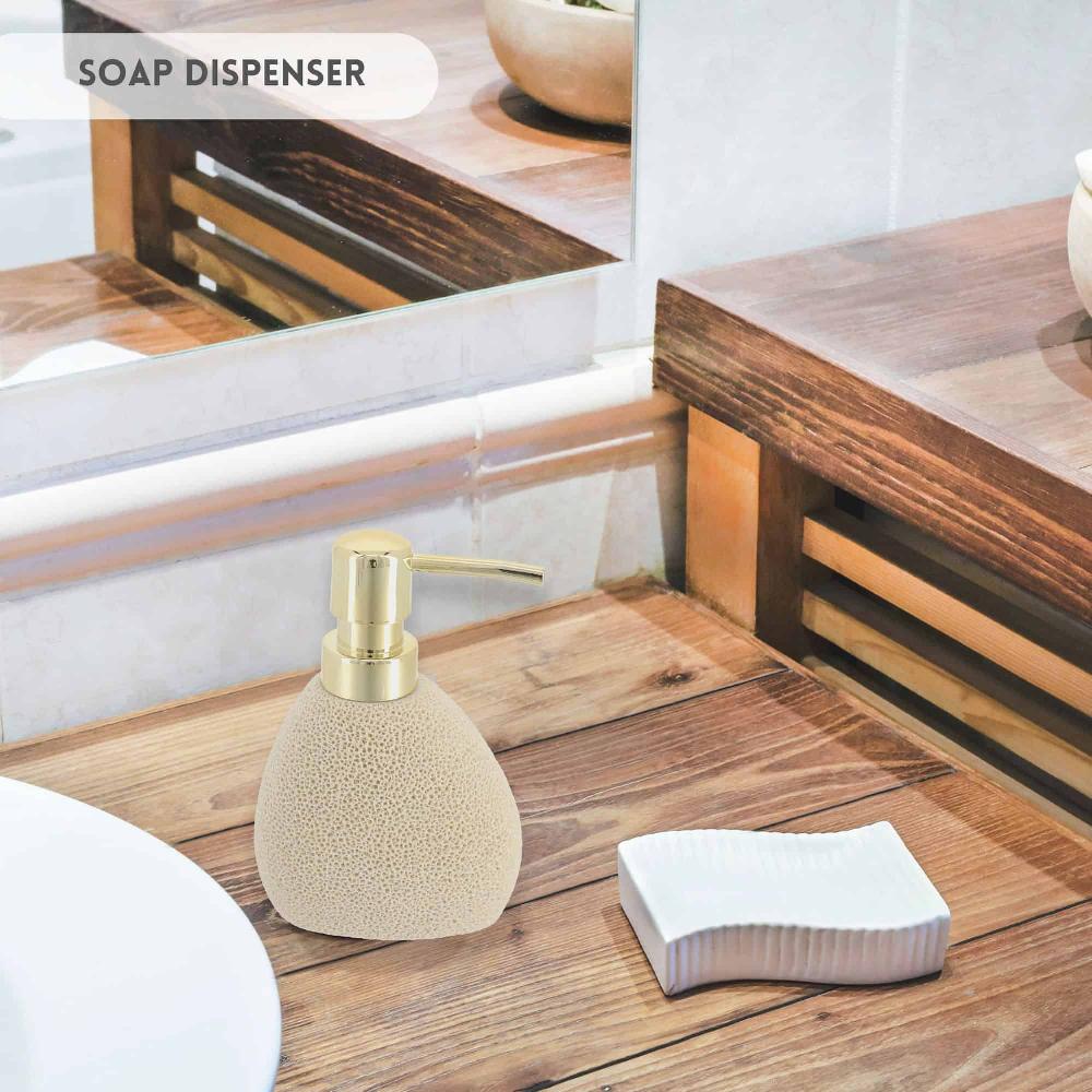 Evideco Stylish Sea Sponge Inspired Bathroom Accessory Set – Luxurious 3-Piece Organizer With Oceanic Charm Bathroom Accessories Bath Coordinate Sets