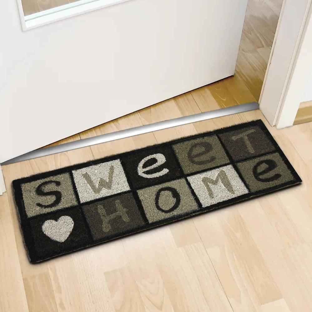 evideco Sweet Home 30×10 Long Sheltered Front Door Mat Coco Black Home Accessories Door Mats Sheltered Door