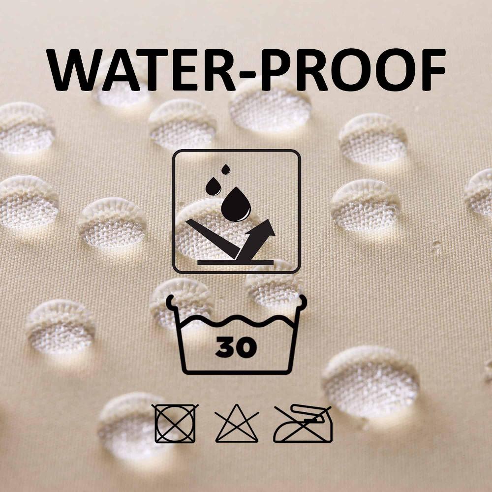 Evideco Taupe Extra Long Shower Curtain Polyester 12 Rings 79″L X 71″W Shower Accessories Shower Curtains