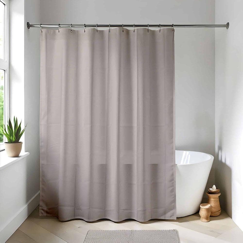 evideco Taupe Extra Long Waterproof Shower Curtain Liner 71×79 Inches Shower Accessories Shower Curtains