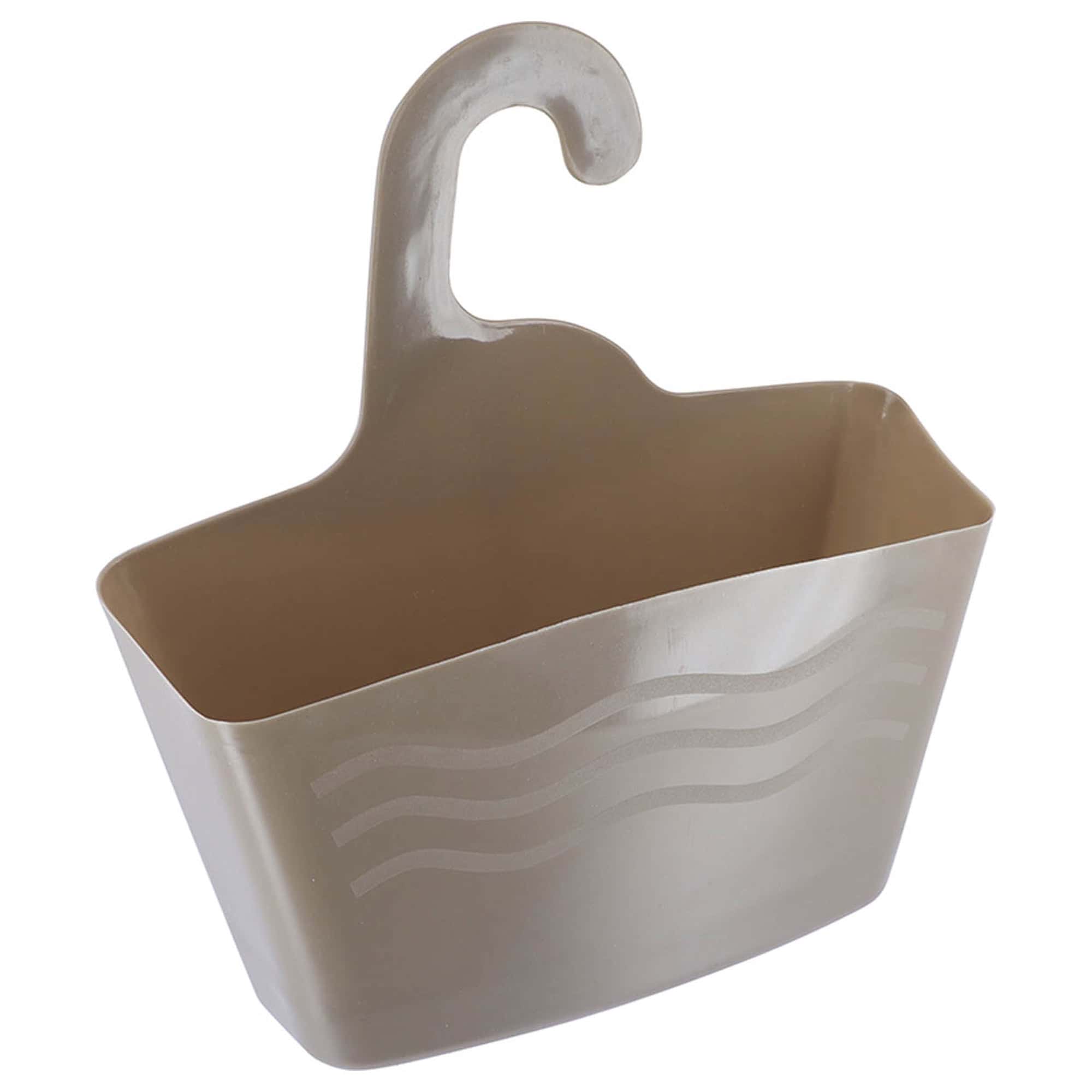 Evideco Taupe Hanging Shower Caddy Organizer Plastic Basket Bathroom Storage & Furniture Bath Caddies