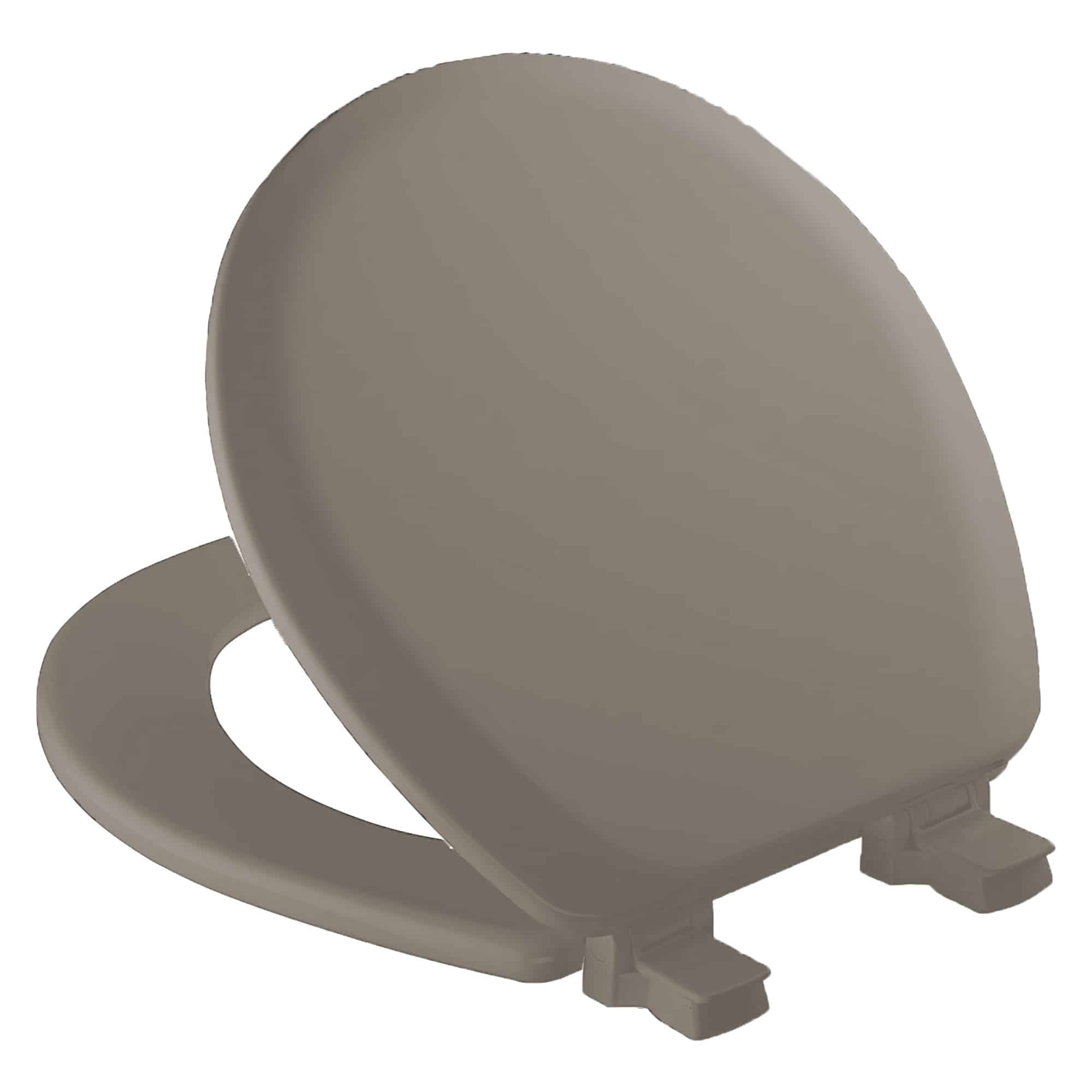 Evideco Taupe Round Molded Wood Toilet Seat 17 Inches Toilet Seats & Accessories Toilet Seats Toilet Seats Design & Solid