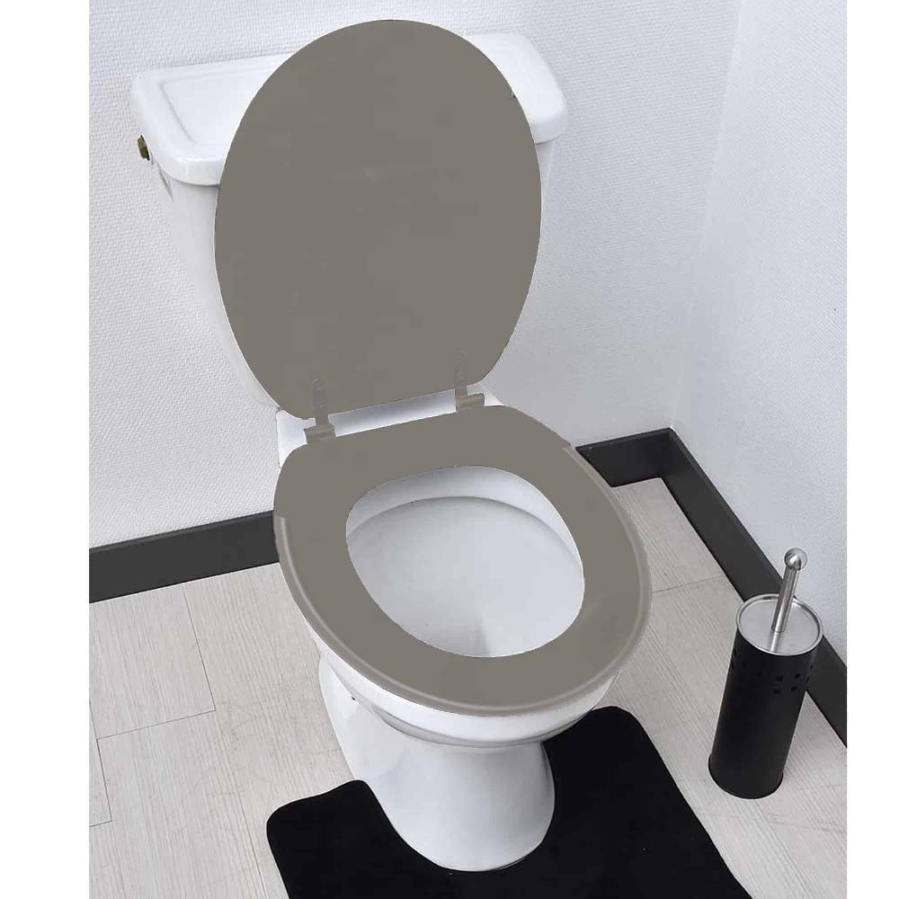 evideco Taupe Round Molded Wood Toilet Seat 17 Inches Toilet Seats & Accessories Toilet Seats Toilet Seats Design & Solid