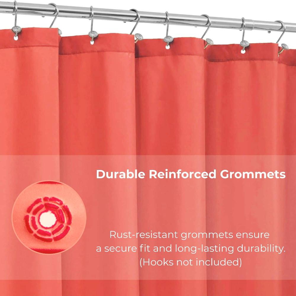 Evideco Terracotta Extra Long Waterproof Shower Curtain Liner 71×79 Inches Shower Accessories Shower Curtains