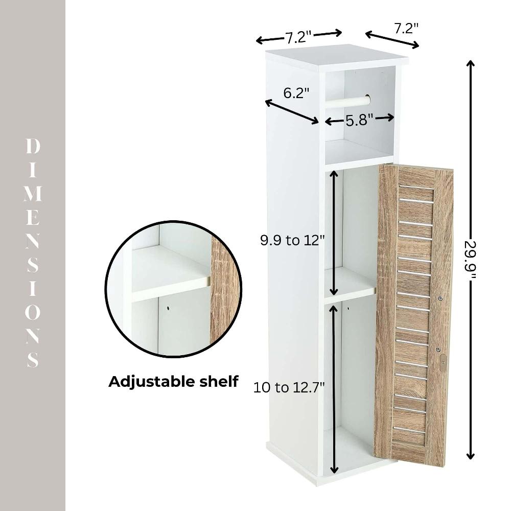 Evideco Toilet Paper Storage Cabinet With Dispenser Compact Toilet Organizer For Bathroom Storage – Stockholm Collection Bathroom Storage & Furniture Collection Stockholm
