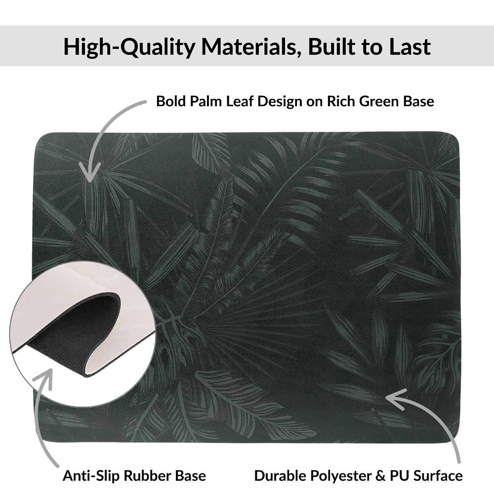 Evideco Tropical Night 3-Piece Bath Mat Set – Includes Standard Runner And Contour Bathroom Mats & Rugs Bath Rugs