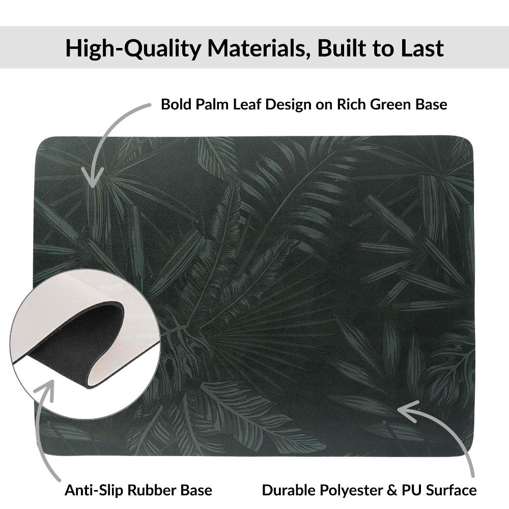 Evideco Tropical Night Bath Mat 24×18 – Ultra Absorbent Quick Dry Rug With Anti-Slip Rubber Backing Bathroom Mats & Rugs Bath Rugs