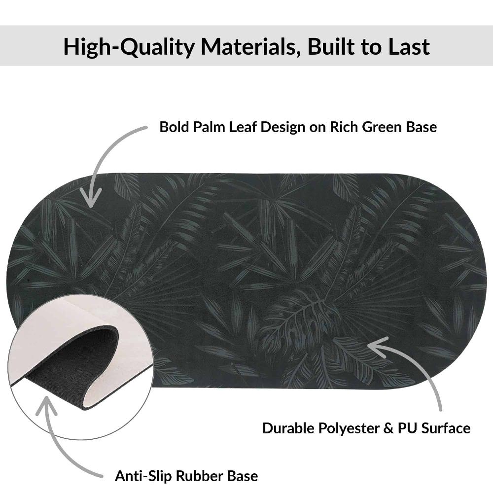 Evideco Tropical Night Runner Bath Mat 40×18 – Ultra Absorbent Quick Dry Rug With Anti-Slip Rubber Backing Bathroom Mats & Rugs Bath Mat Runners