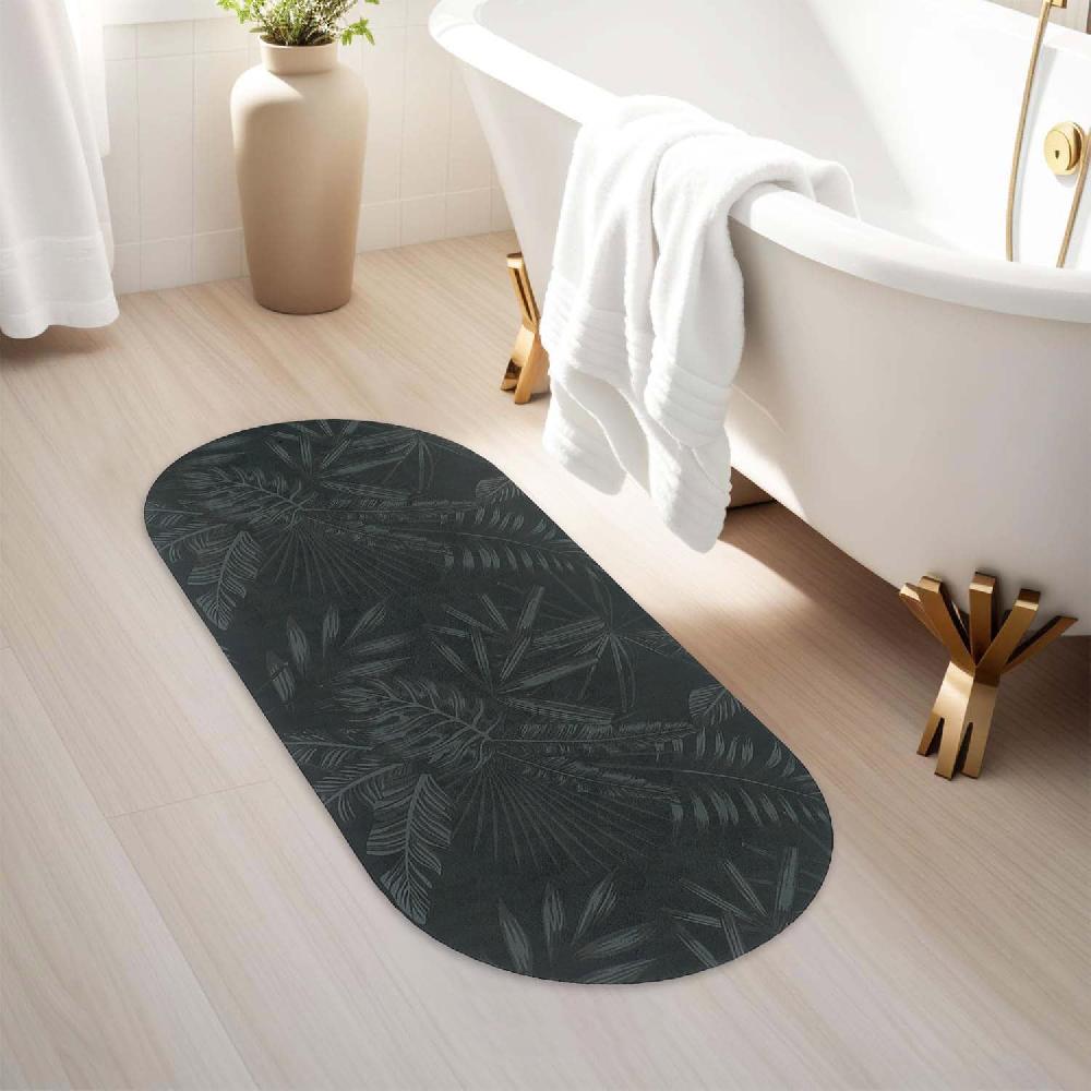 evideco Tropical Night Runner Bath Mat 40×18 – Ultra Absorbent Quick Dry Rug with Anti-Slip Rubber Backing Bathroom Mats & Rugs Bath Mat Runners