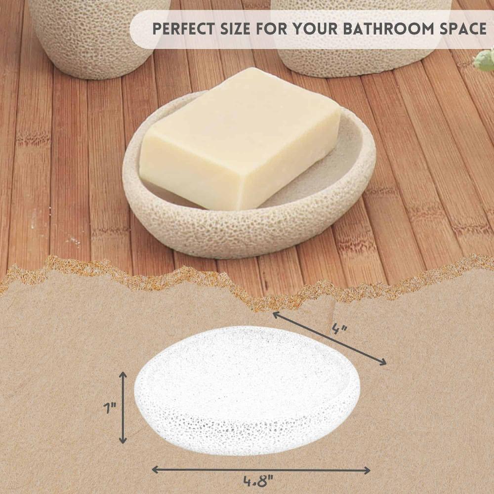 Evideco Unique Sea Sponge Inspired Soap Dish – Elegant Bathroom & Kitchen Accessory Durable Bar Soap Holder With Oceanic Design Bathroom Accessories Soap Dishes