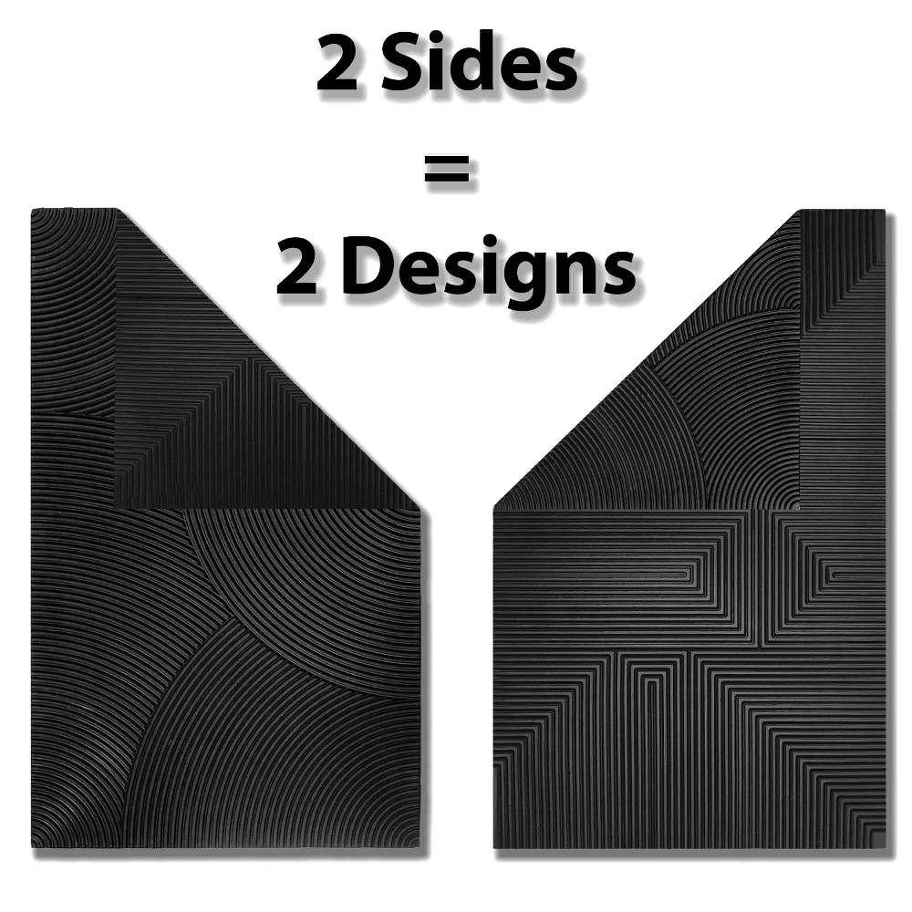 evideco Versatile 30″x18″ Black Door Mat – Dual-Sided Durable Cleans Deep UV & Frost Resistant Home Accessories Door Mats Outdoor